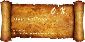Olasz Nándor névjegykártya